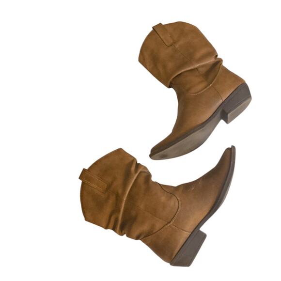 STYLE & CO Dannaa Western Cowboy Boots - Size 6 Brown Pull On - Picture 6 of 11